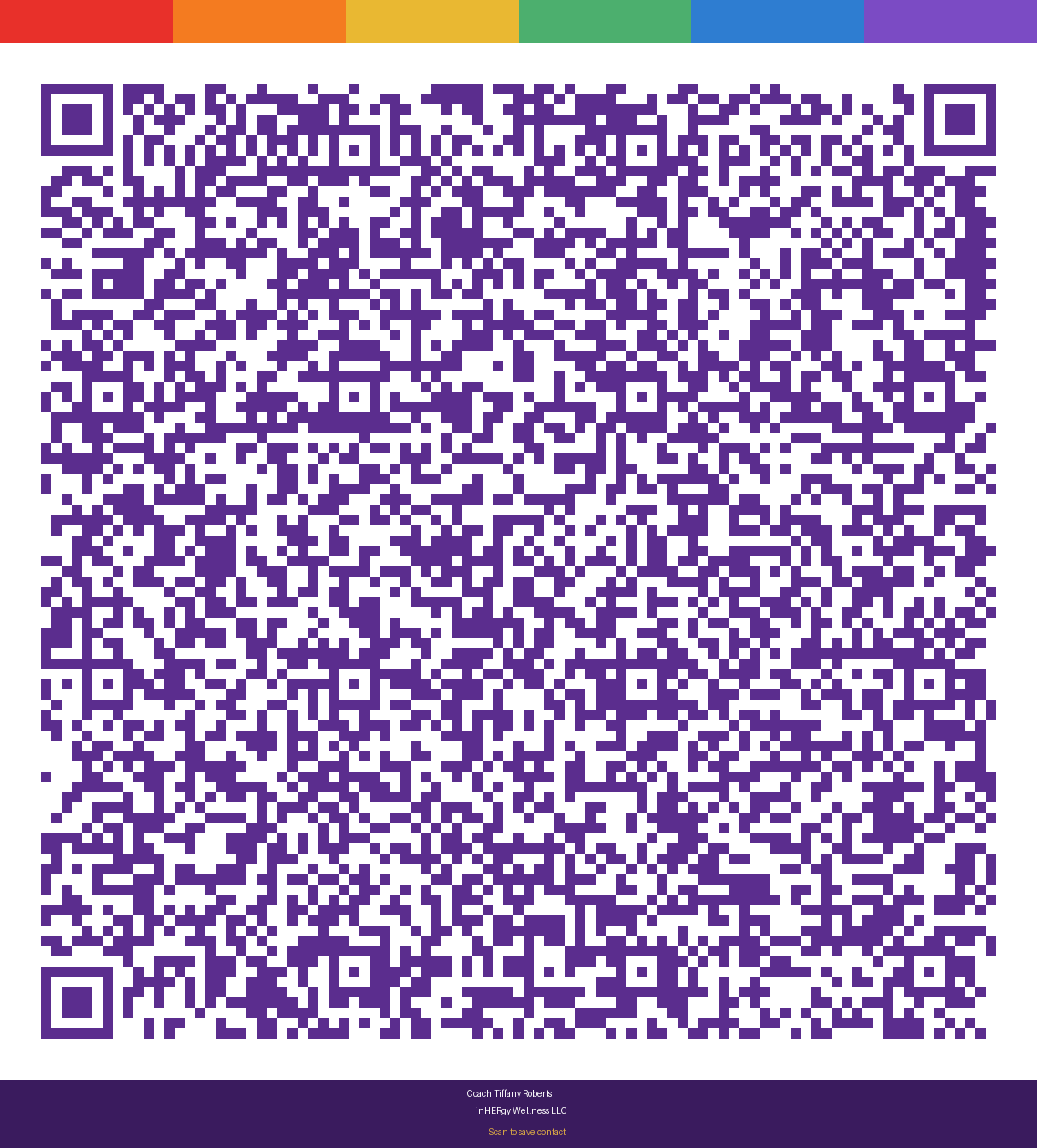 QR code — scan to save Coach Tiffany Roberts' contact card